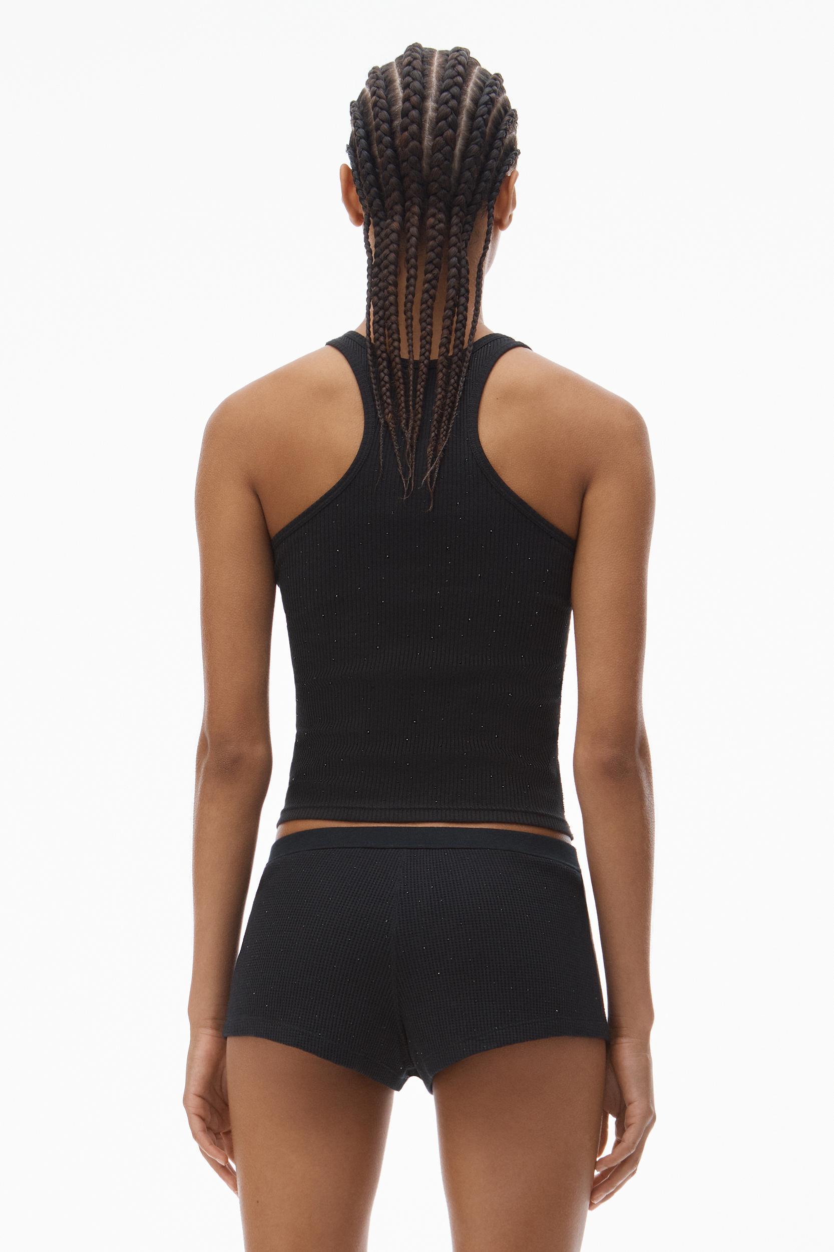 Crysal Hotfix Cami Dress In Waffle Knit Product Image