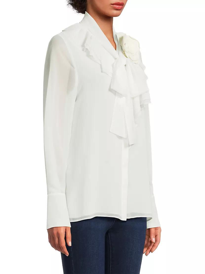 Yoli Ruffle Flower Blouse Product Image