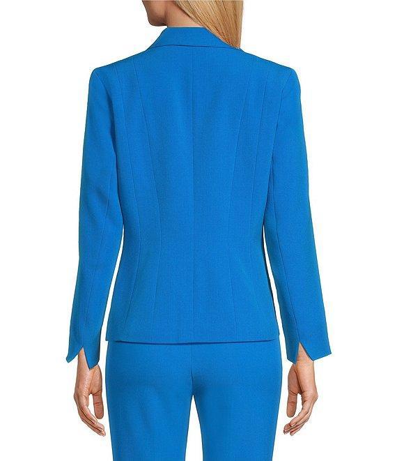 Kasper Stretch Crepe One Button Panel Seamed Blazer Product Image