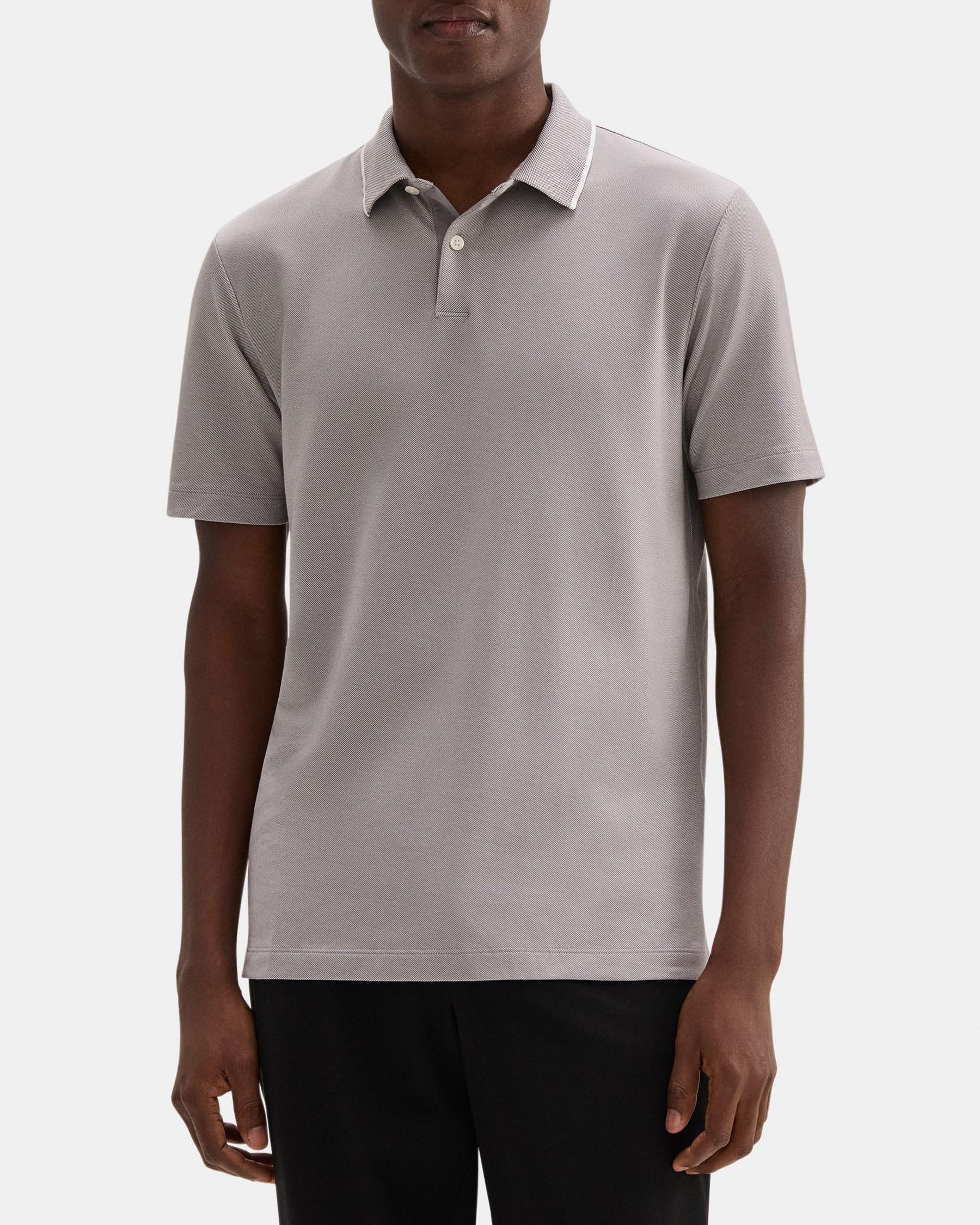 Polo Shirt in Stretch Cotton-Blend Twill Product Image