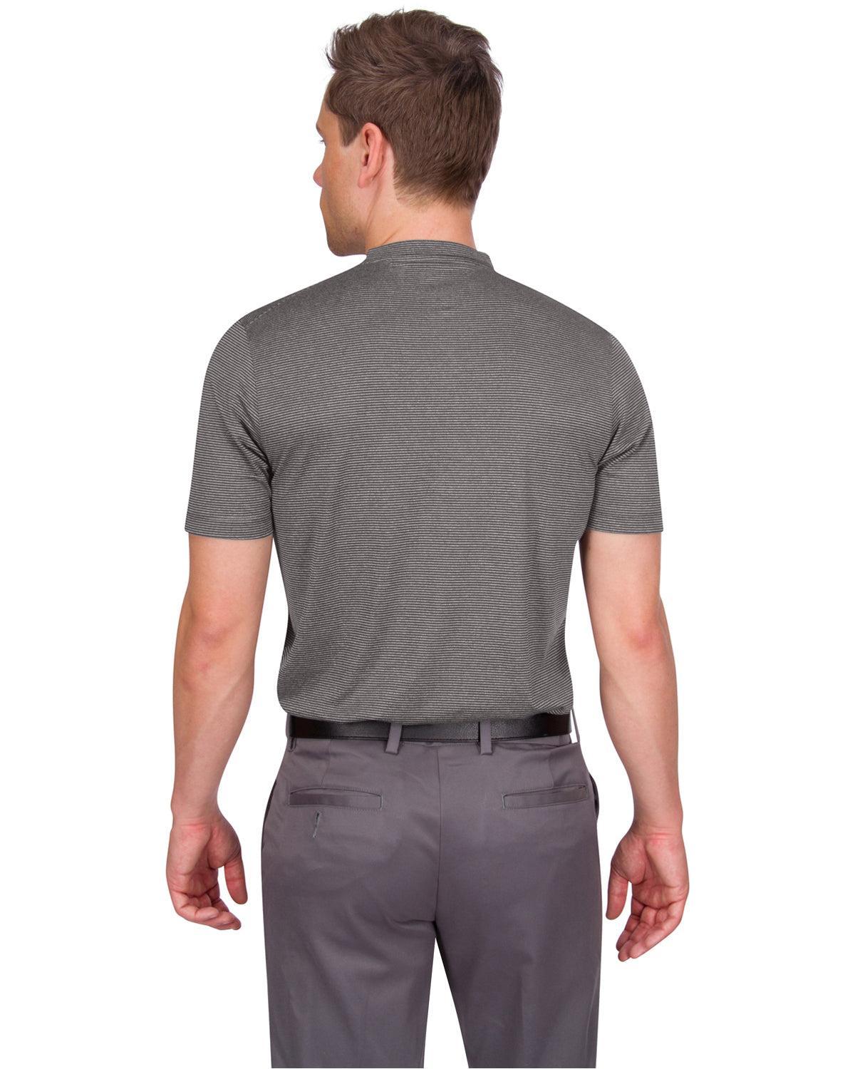 Three Sixty Six Men's Thin-Striped Collarless Golf Polos Product Image