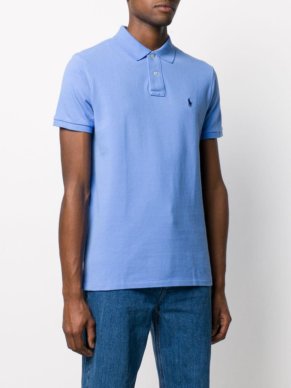 short sleeve embroidered logo polo shirt Product Image