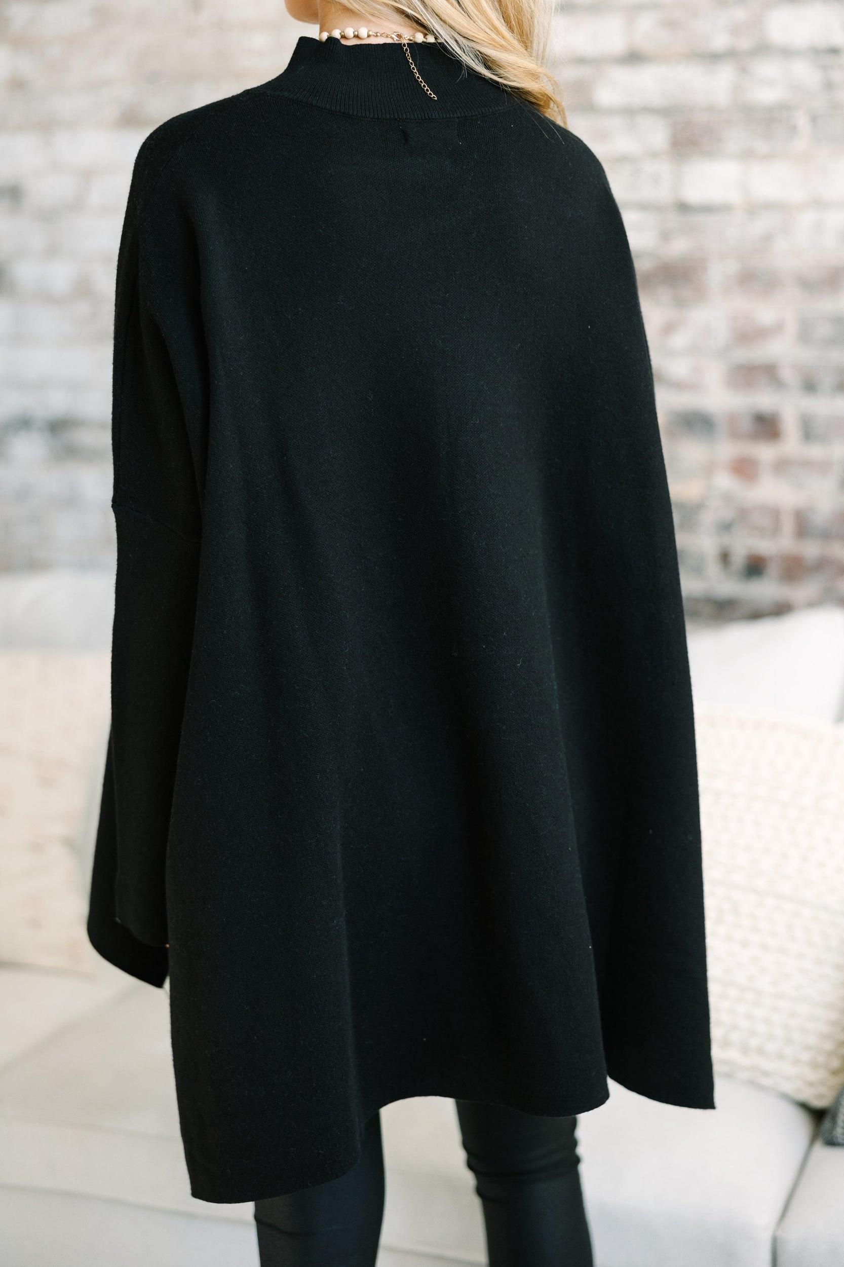 Going With You Black Mock Neck Sweater Female Product Image