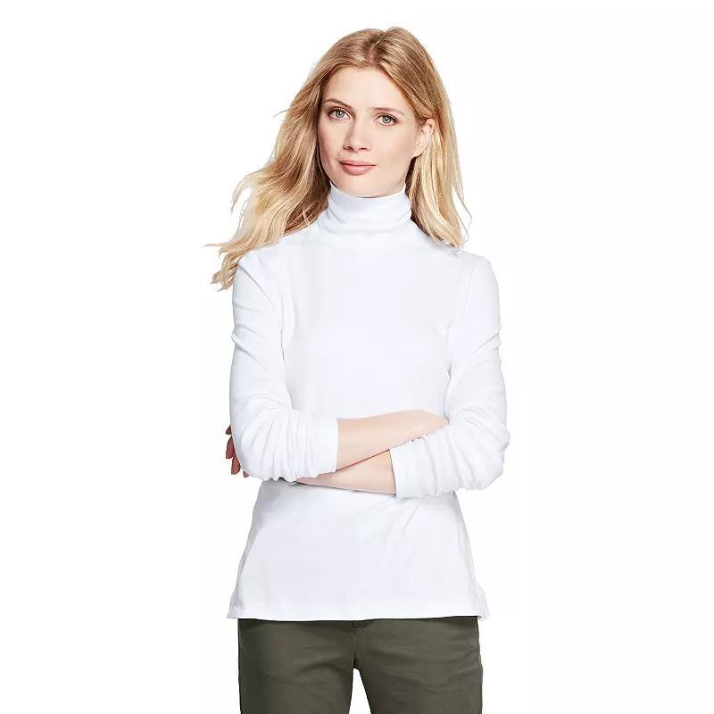 Womens Lands End Supima Cotton Long Sleeve Turtleneck Product Image