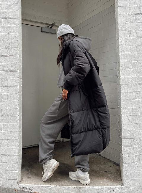 Abe Longline Puffer Jacket Black Product Image
