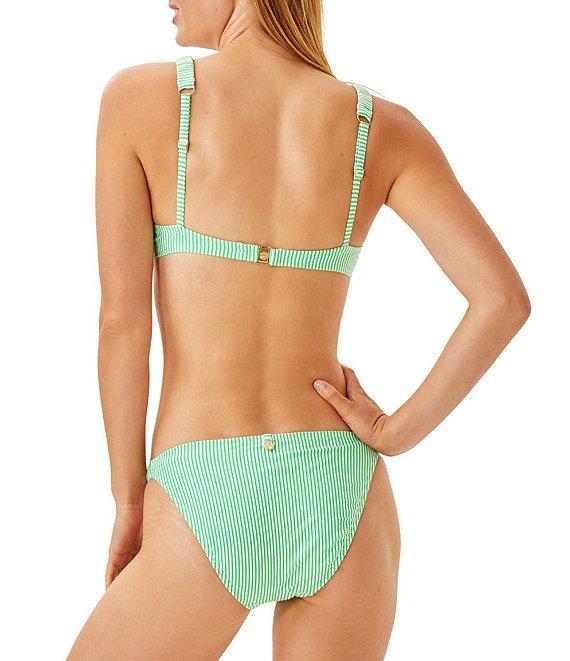 Lilly Pulitzer Mal Seersucker Stripe Tab Side Swim Bottom Product Image