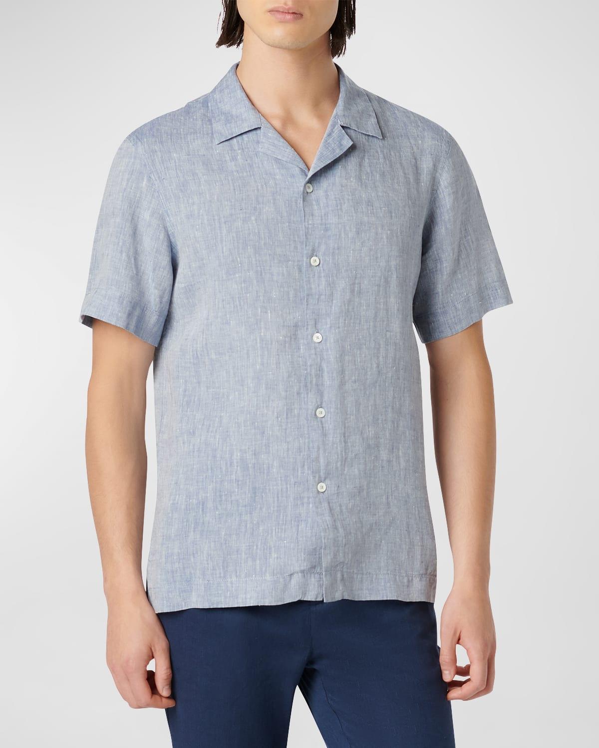 Mens Linen Camp Shirt Product Image