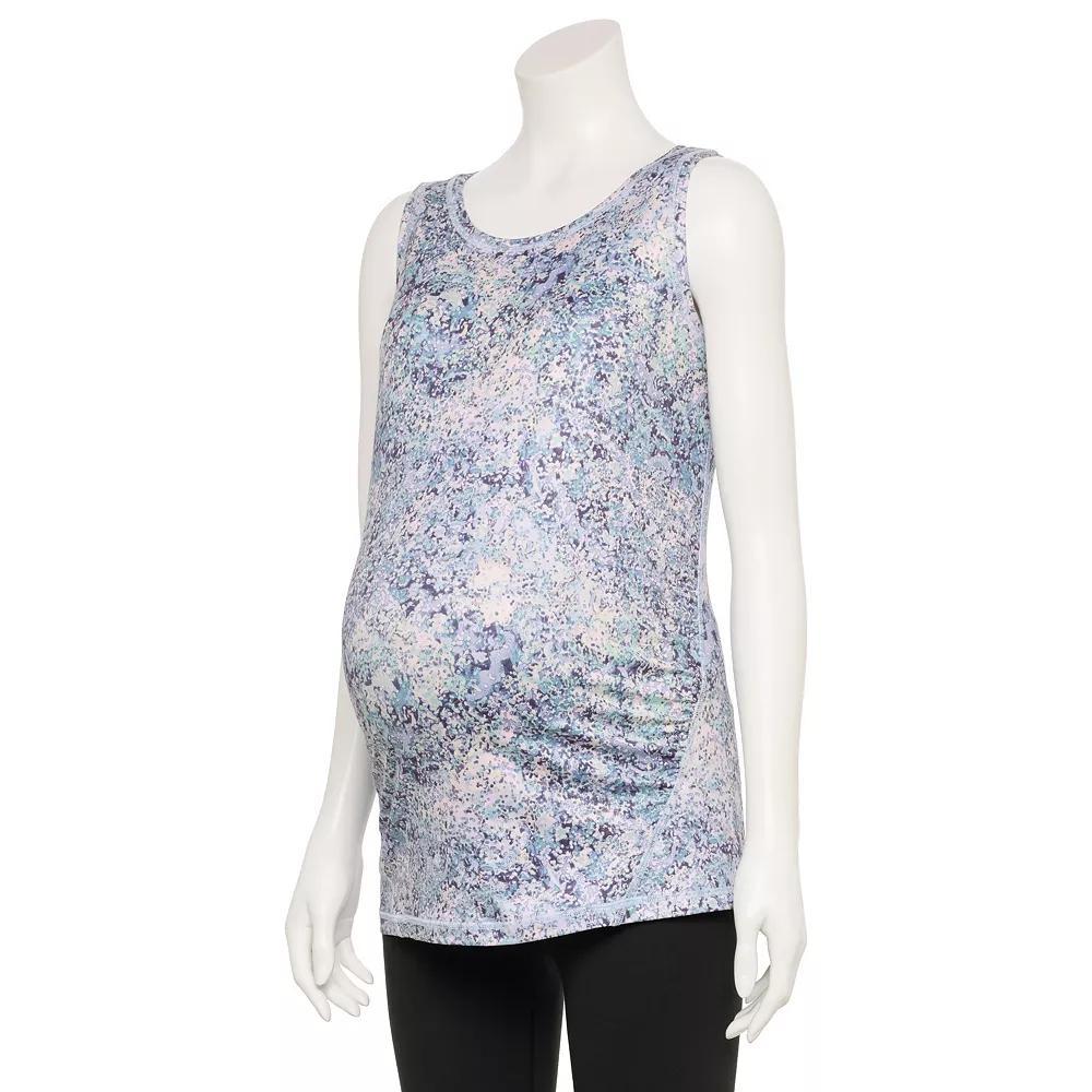 Maternity Tek Gear Tank Top, Women's, Size: Large, Blue Spots Product Image