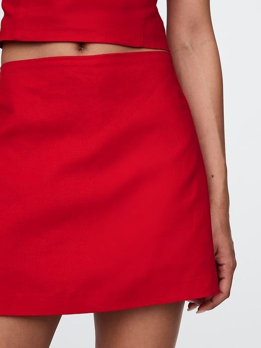 Linen-Blend Mini Skort Product Image