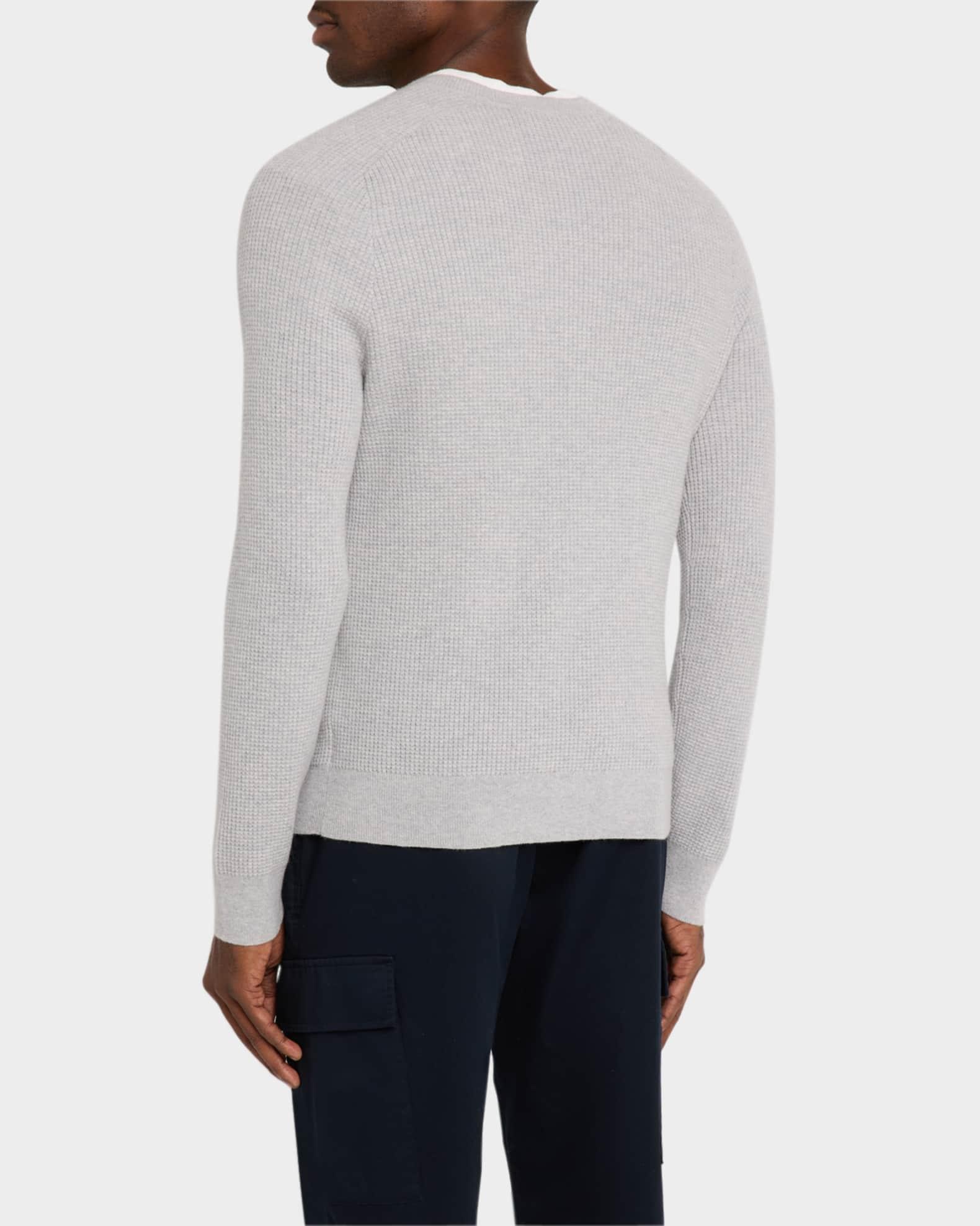 Mens Cashmere Waffle-Knit Sweater Product Image