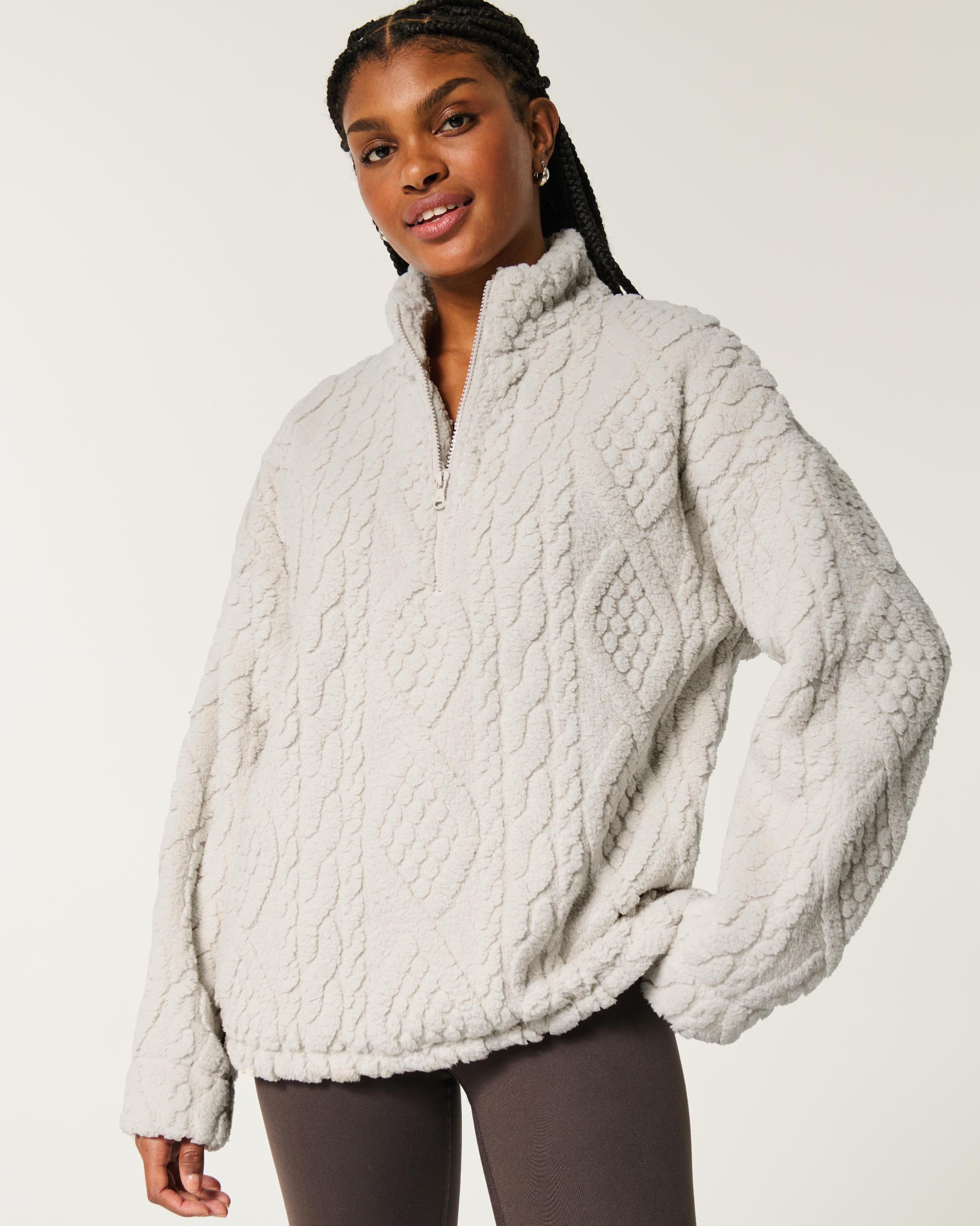Gilly Hicks Oversized Cozy Quarter-Zip Top Product Image