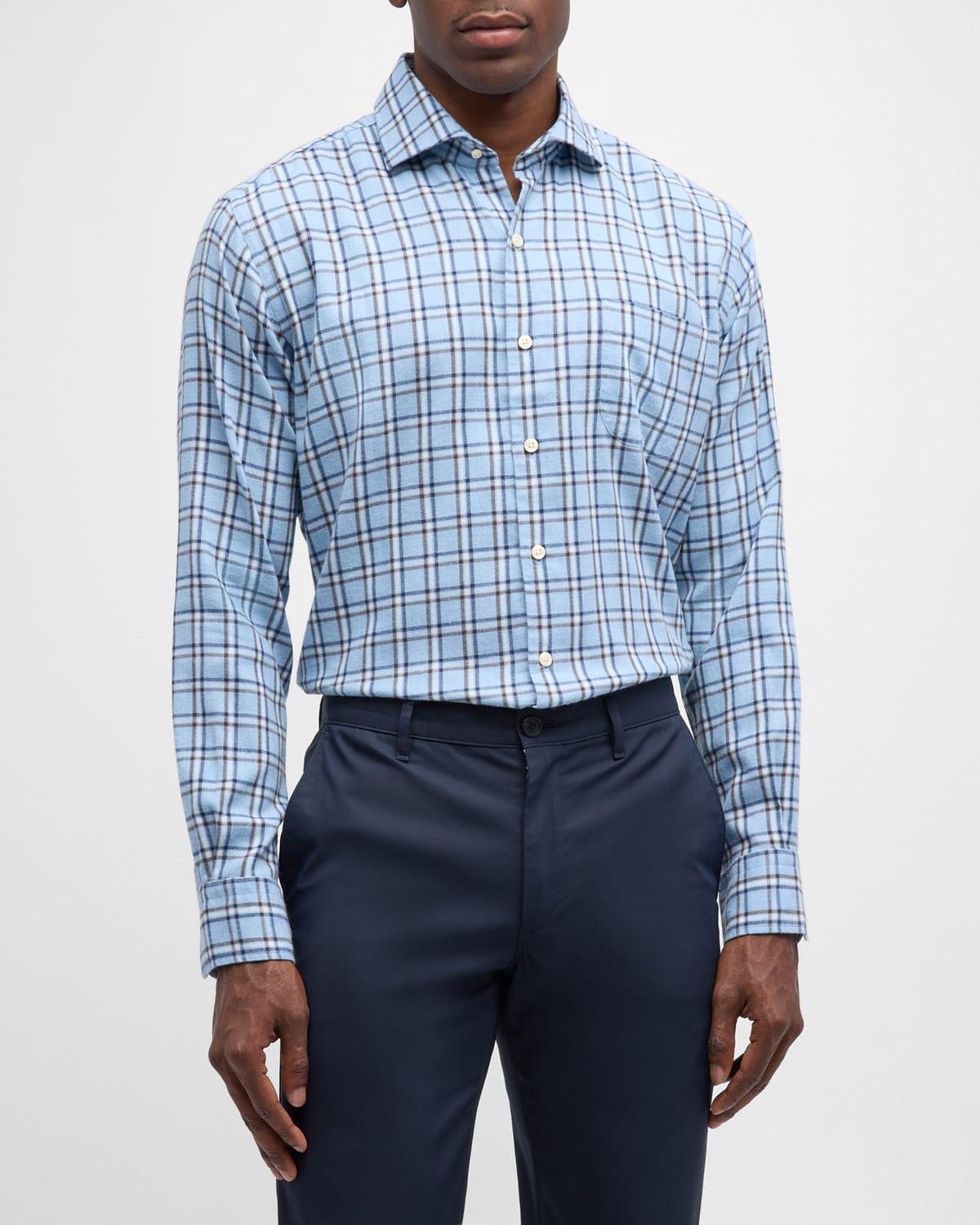 Men's Nelson Crown Flannel Check Sport Shirt Product Image