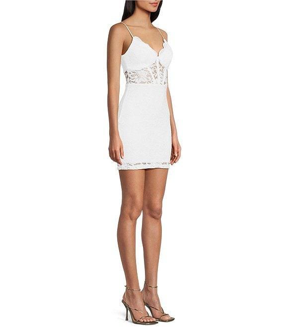 B. Darlin Glitter Lace Corset Bodice Bodycon Mini Dress Product Image