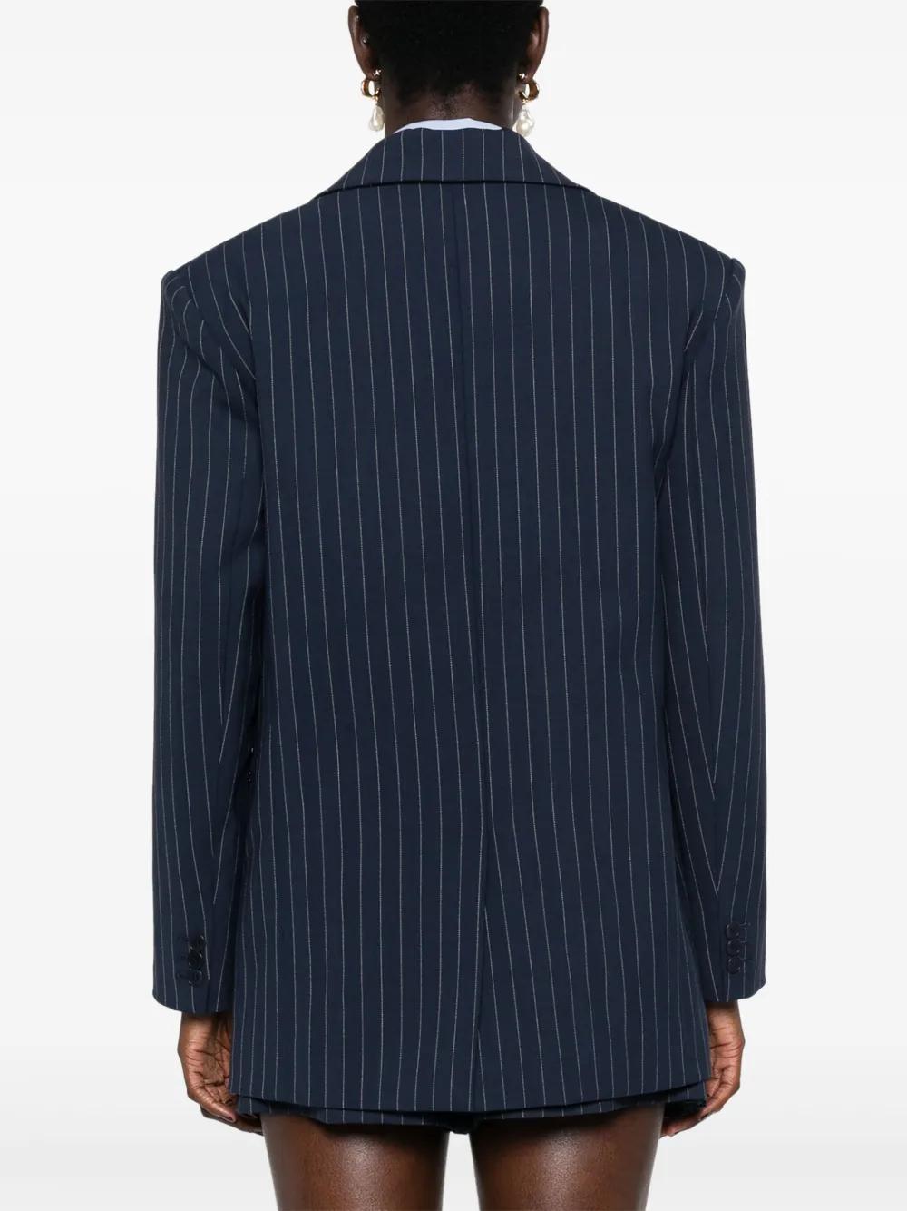 single-breasted pinstripe blazer Product Image