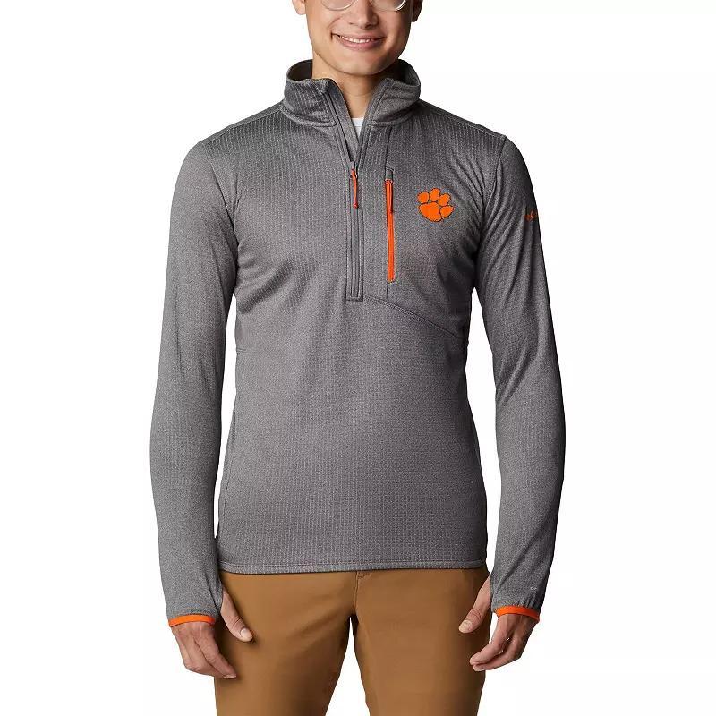 Men's Columbia Gray Clemson Tigers Park View Omni-Wick Half-Zip Top, Size: XL, Grey Product Image