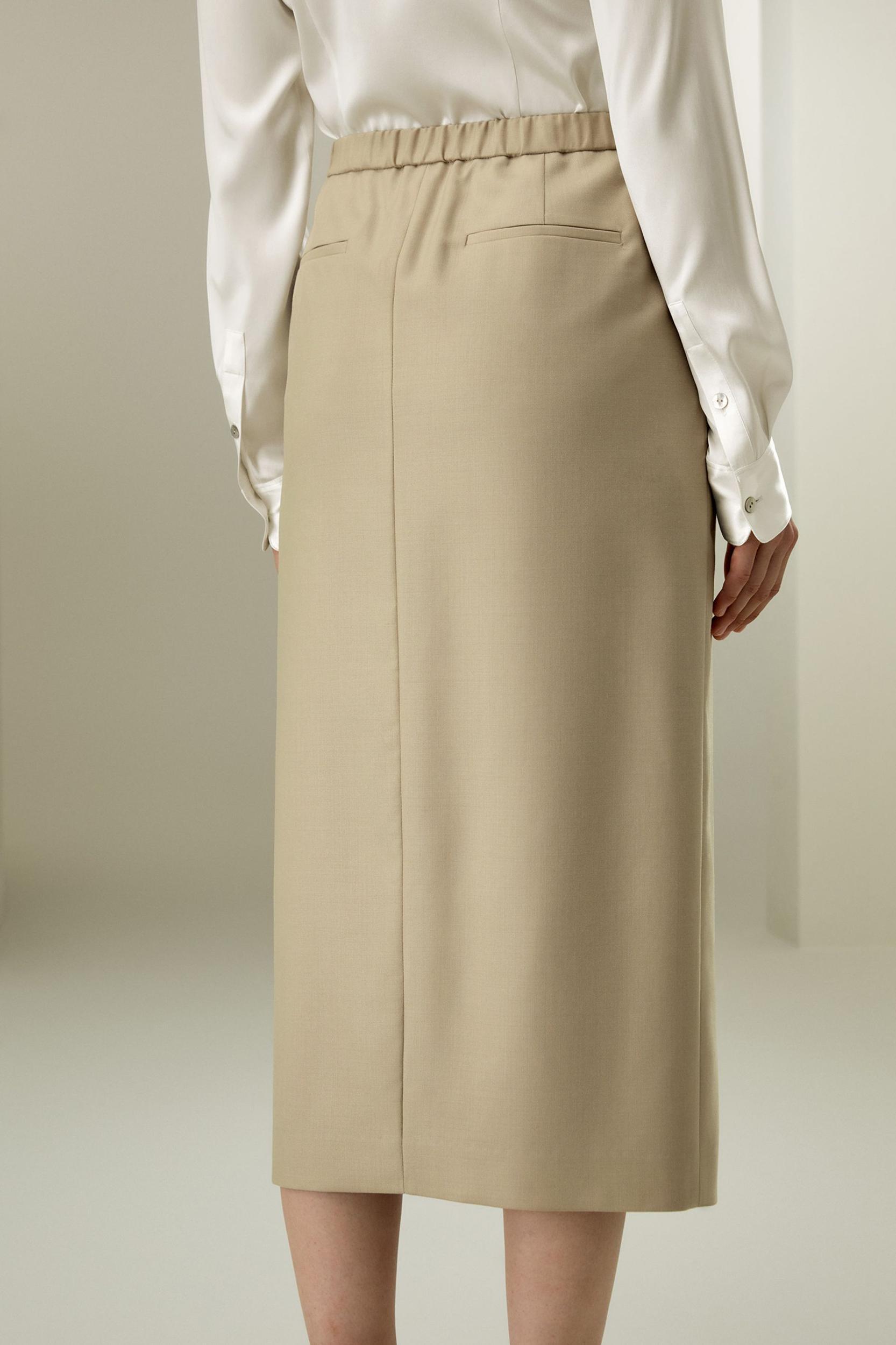 Modern Beauty Silk Wool Pencil Skirt Product Image