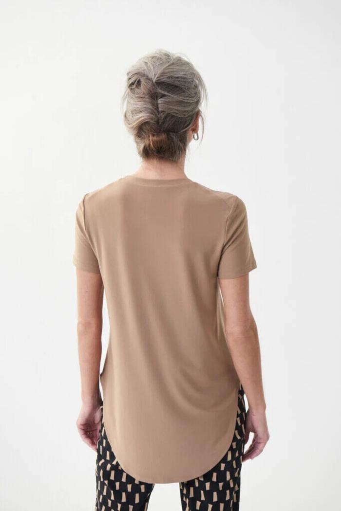 Rounded Hem Short Sleeve Top Product Image