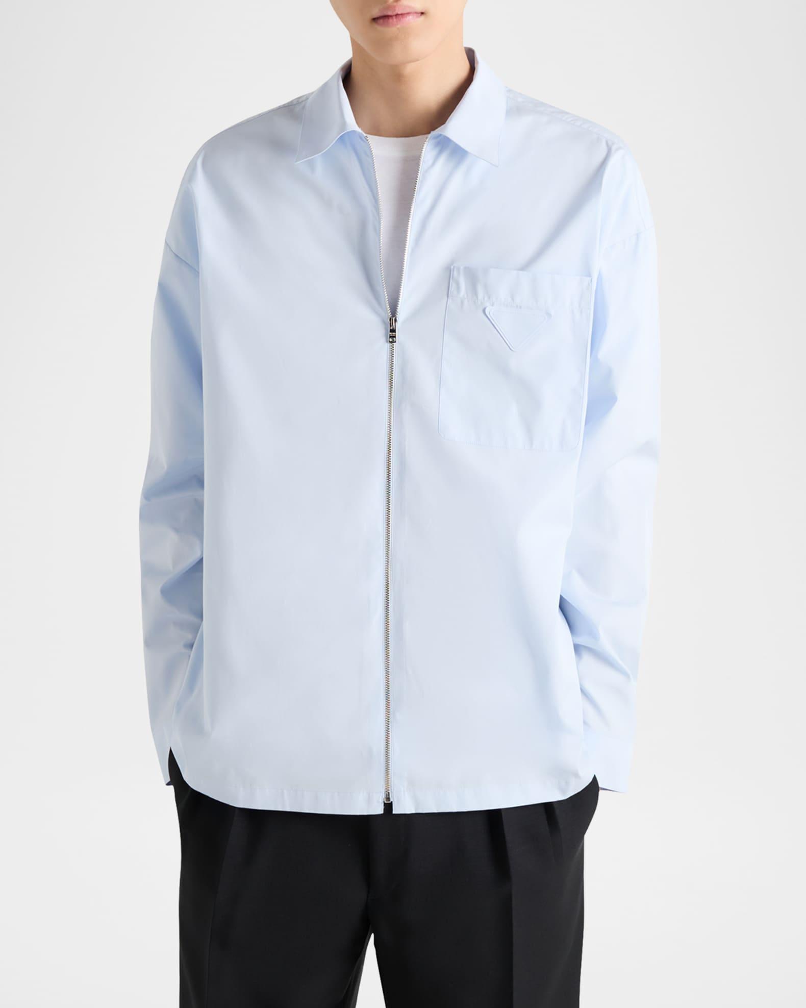 Men's Poplin Zip-Up Overshirt Product Image