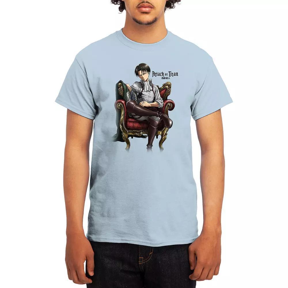 Men's Attack on Titan Levi Throne Graphic Tee, Boy's, Size: XXL, Turquoise Product Image