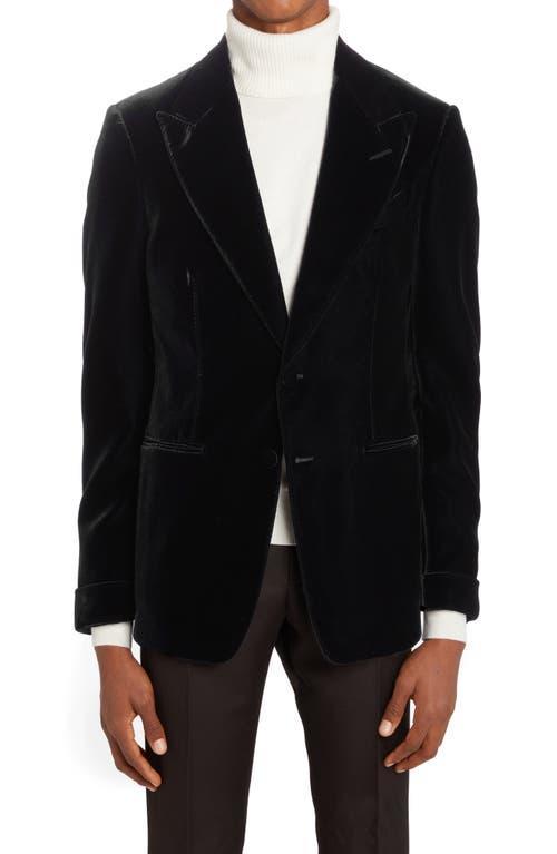 Mens Wool-Silk Velvet Cocktail Jacket Product Image