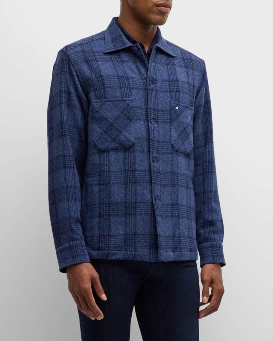 Mens Wool Plaid Overshirt Product Image