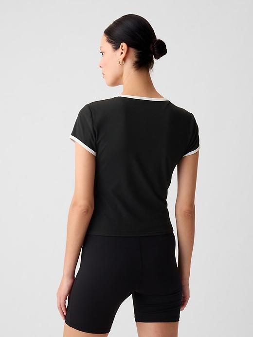 GapFit Studio Rib Cropped T-Shirt Product Image