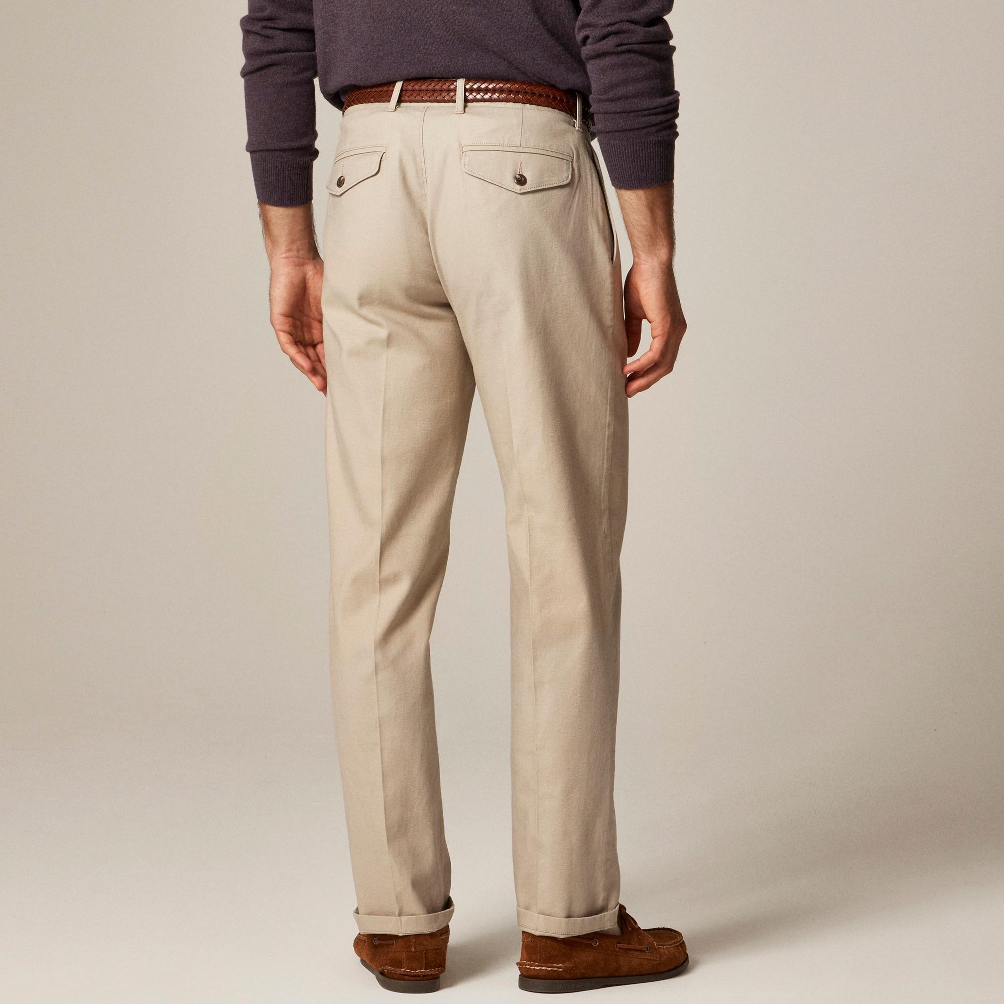 Straight-fit creased stretch cotton-blend twill trouser Product Image