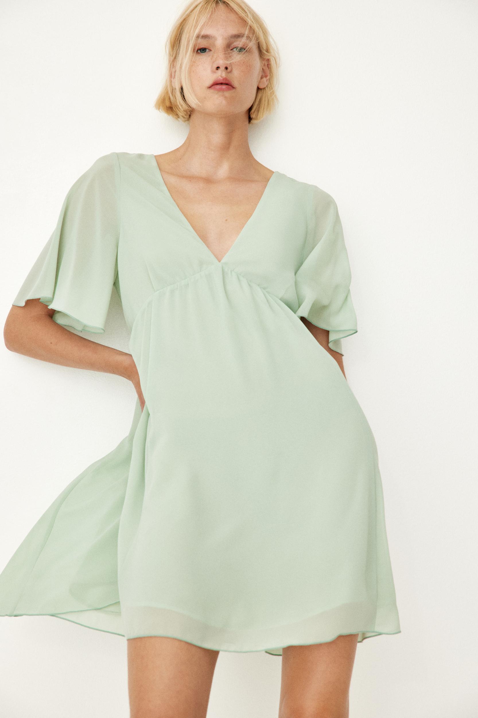V-Neck Chiffon Dress Product Image