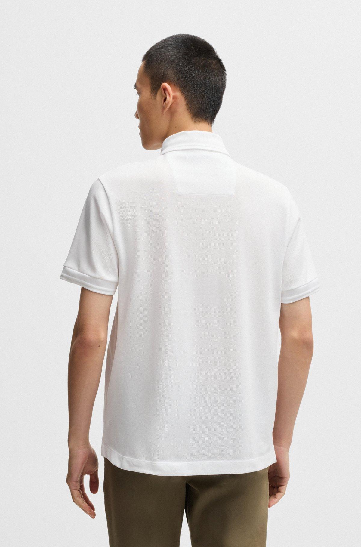 Cotton-piqué polo shirt with Double B monogram Product Image