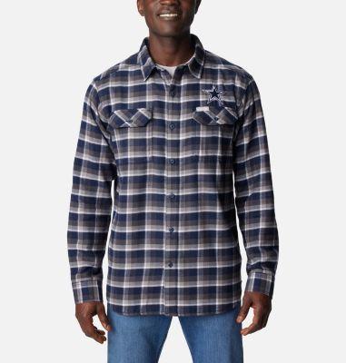 Men's Columbia Navy Dallas Cowboys Flare Gun Flannel Button-Up Shirt, Size: Small, Blue Product Image