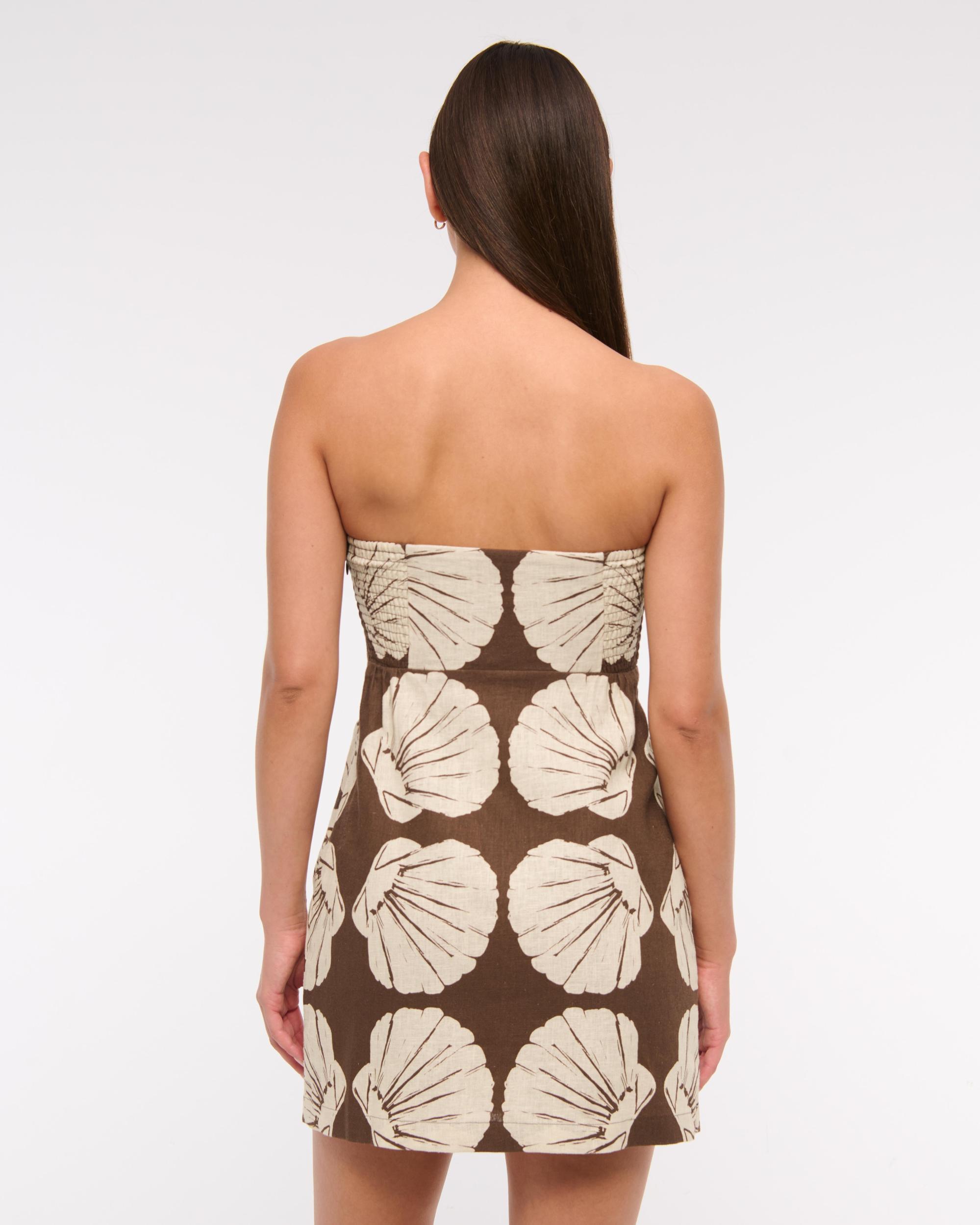 Strapless Linen-Blend Skort Product Image