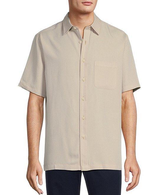Roundtree & Yorke Big & Tall Short Sleeve Small Check Sport Shirt Product Image