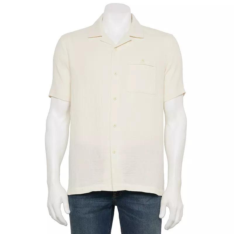 Men's Thomas Sterling Textured Button Down Shirt, Size: Medium, Seersucker Product Image