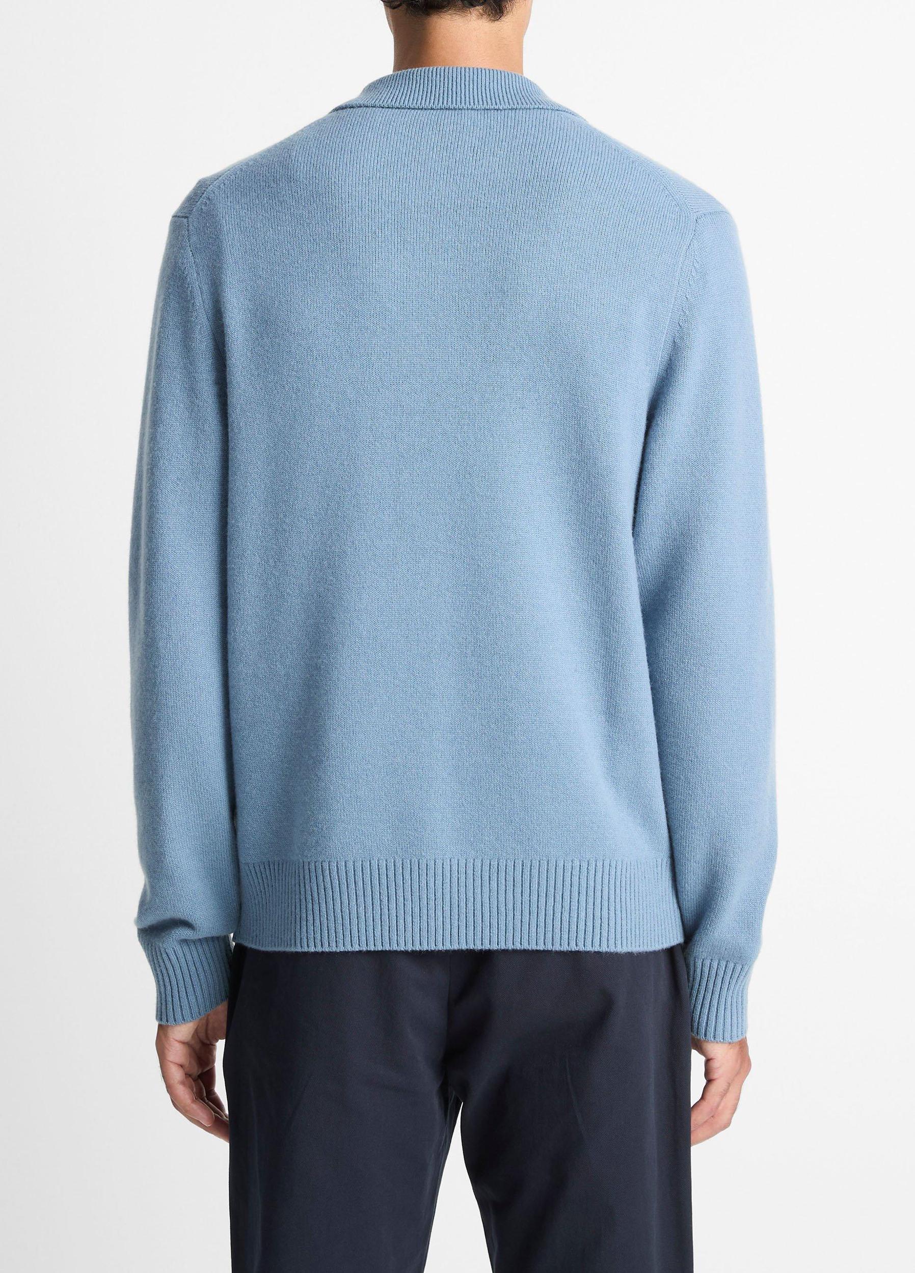 Wool & Cashmere-Blend Quarter-Zip Polo Sweater Product Image