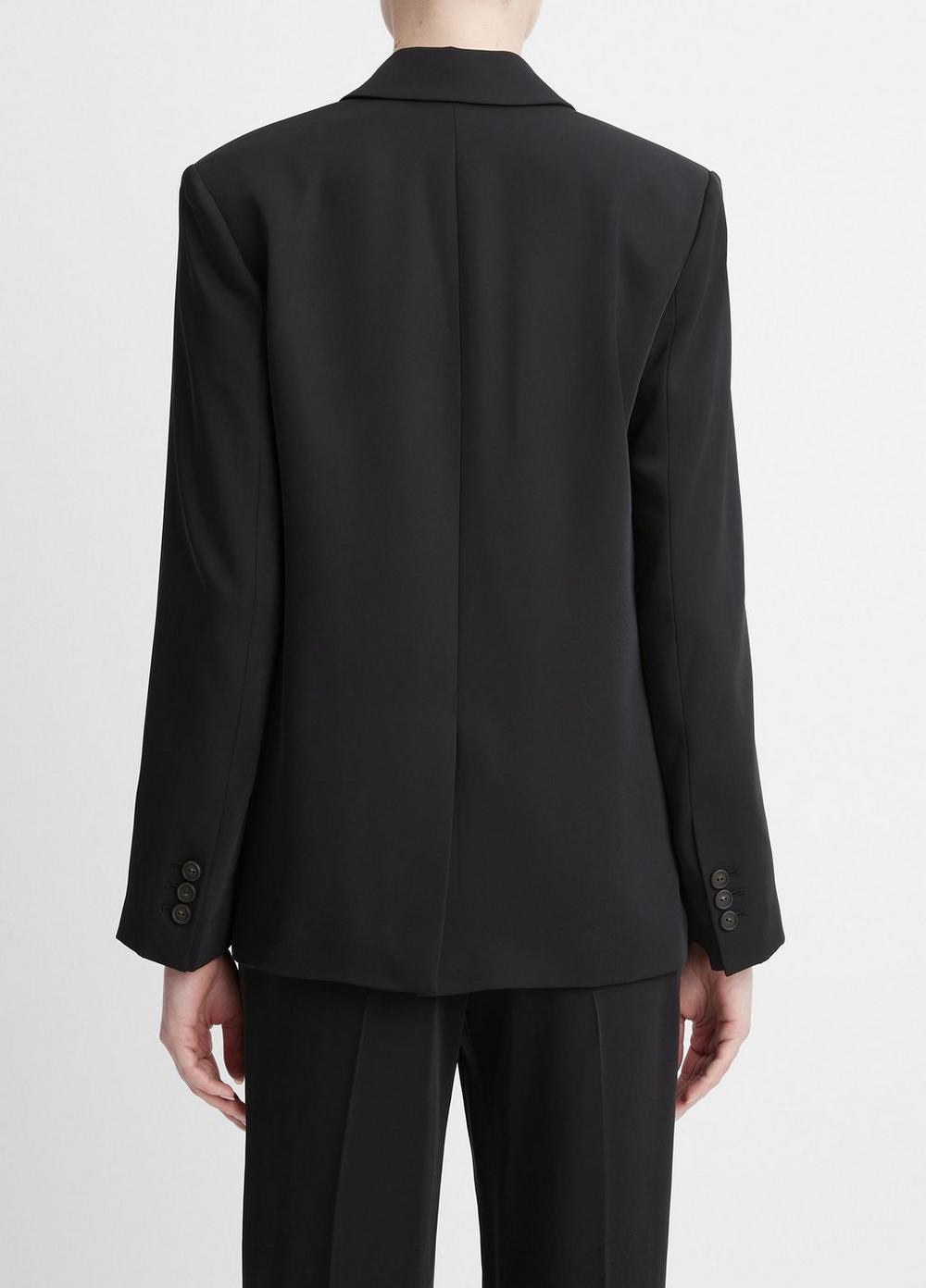 Womens Soft Double-Breasted Blazer, Black, Size 14 Vince Product Image
