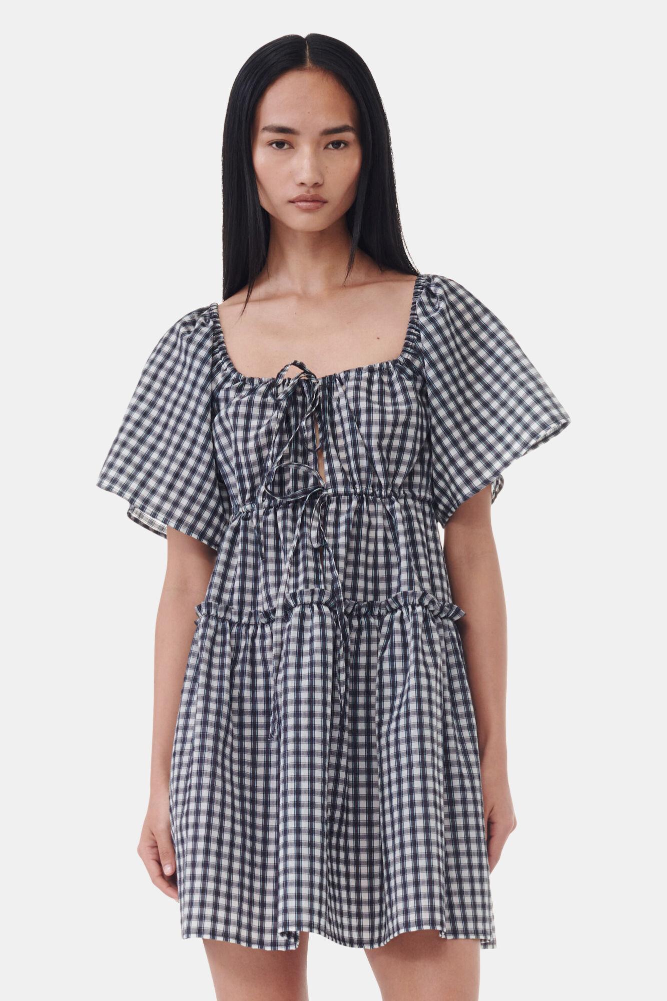 Seersucker Check Mini Layer Dress Product Image