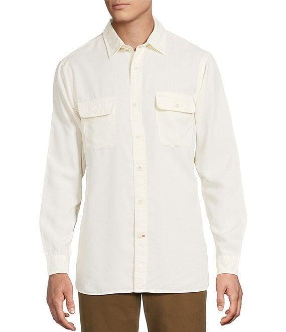 Cremieux Blue Label Garment Dyed Twill Long Sleeve Woven Shirt Product Image