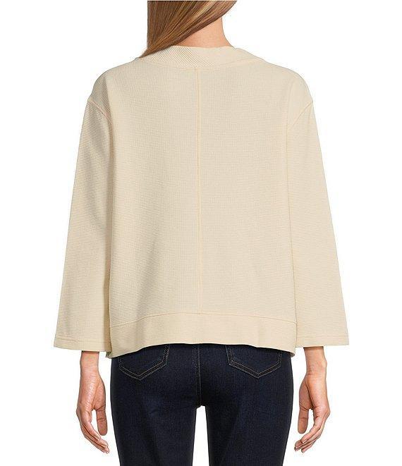 Westbound Long Sleeve V-Neck Button Side Top Product Image
