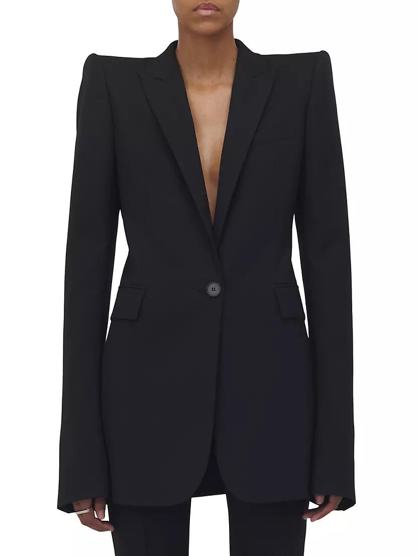 Wool Gabardine Blazer Product Image