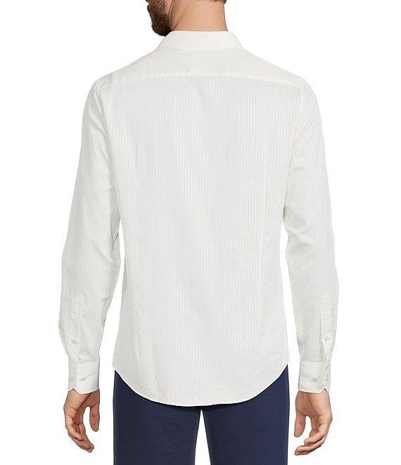 Murano The Murano Show Collection Slim Fit Stripe Sateen Long Sleeve Woven Shirt Product Image