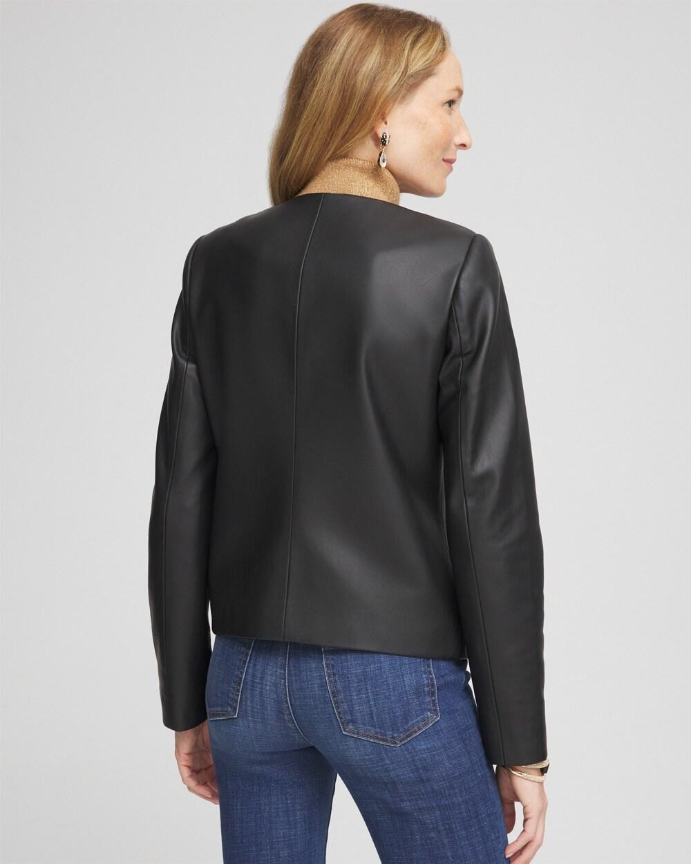 Women's Faux Leather Jacket Product Image