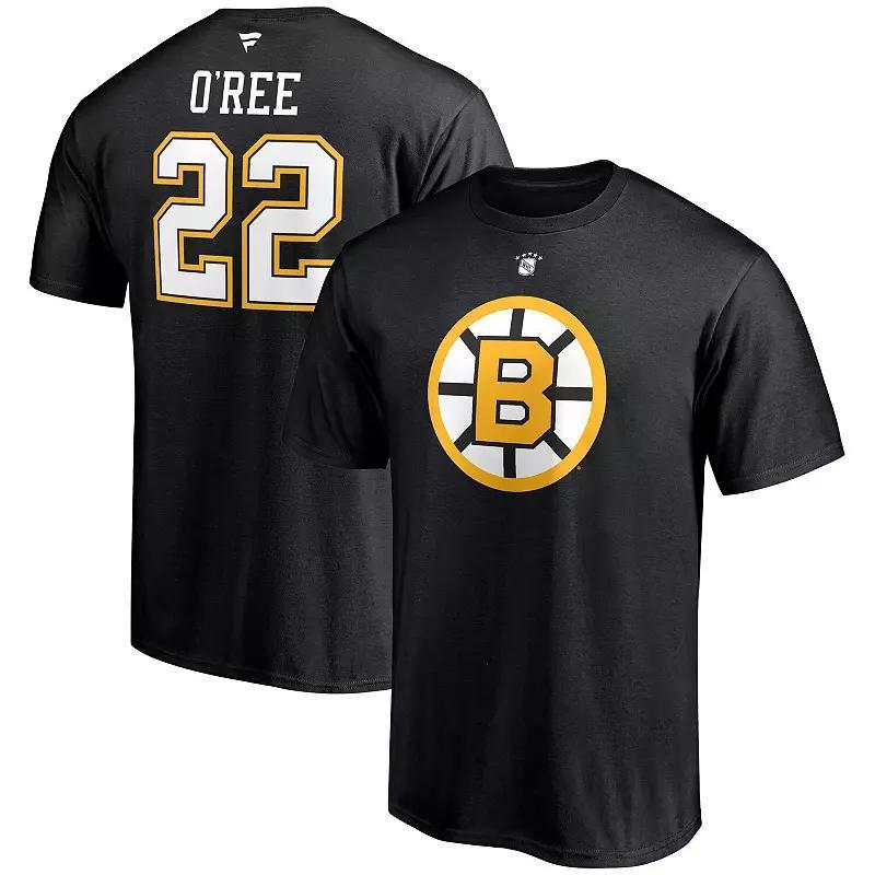 Men's Fanatics Branded Willie O'Ree Black Boston Bruins Authentic Stack Retired Player Name & Number T-Shirt, Size: Medium Product Image