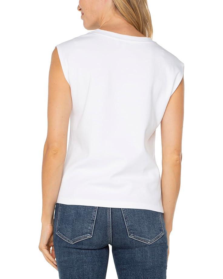 Short Sleeve Square Neck Woven Blouse Product Image
