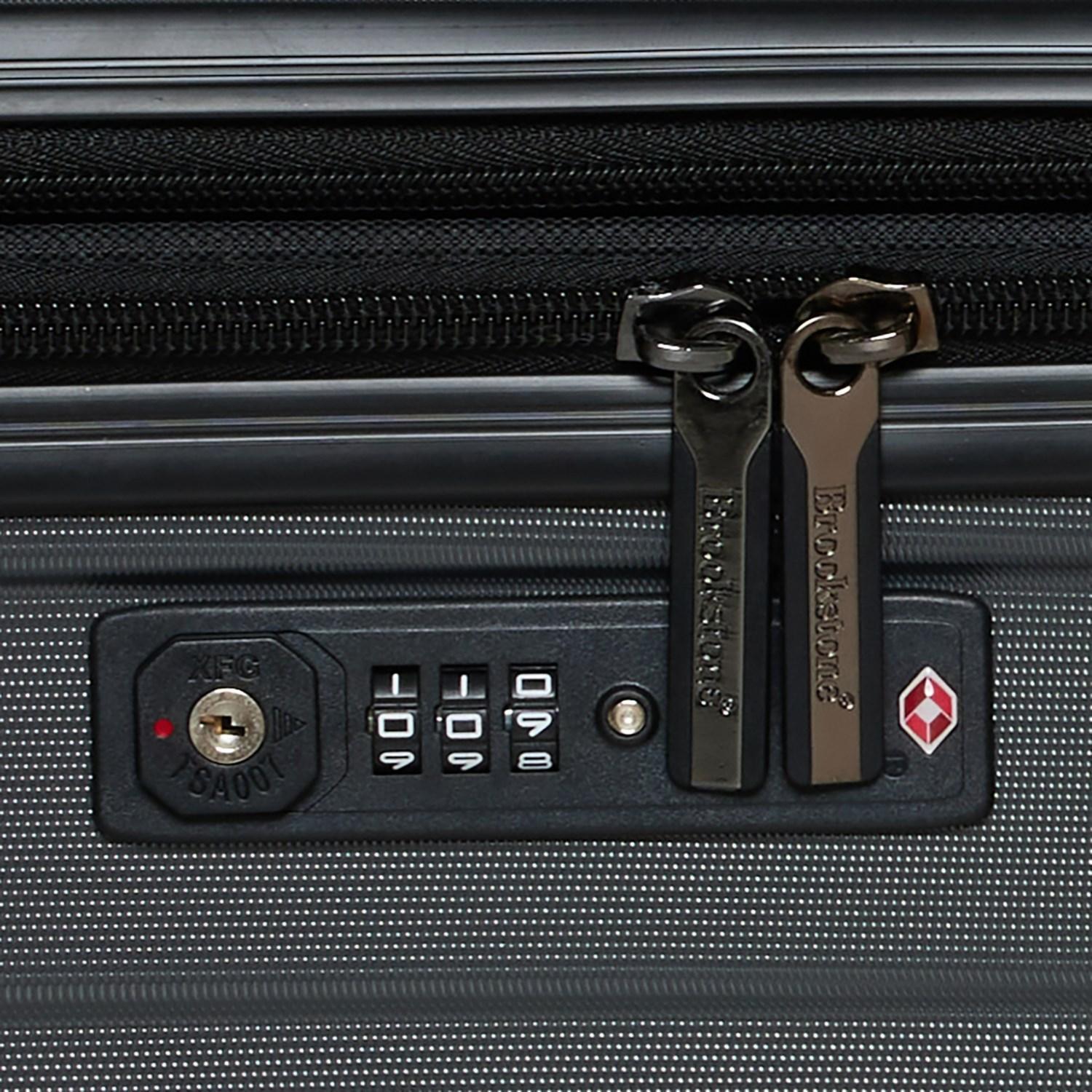 Brookstone 21” Nelson Carry-On Spinner Suitcase - Hardside, Expandable, Charcoal Product Image