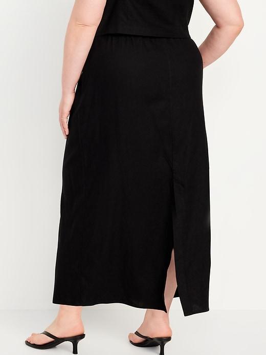 Linen-Blend Maxi Skirt Product Image