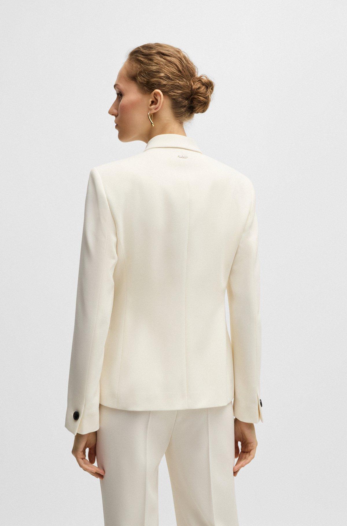 Slim-fit jacket in wool twill Product Image