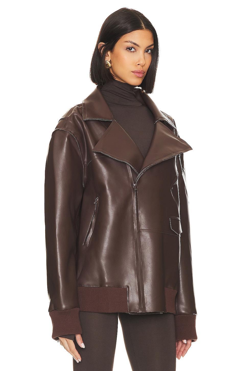 Oversized Moto Jacket Norma Kamali Product Image