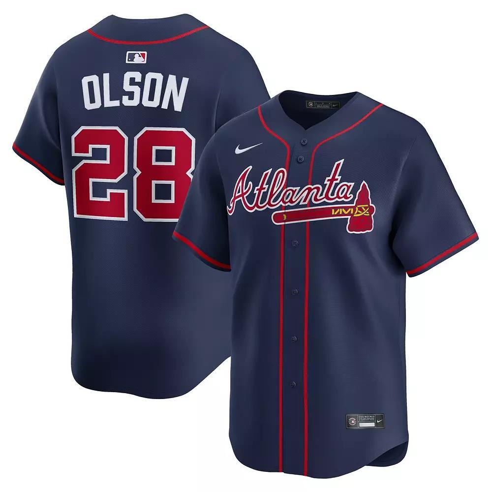 Men's Nike Matt Olson Navy Atlanta Braves Alternate Limited Jersey, Size: 4XL, Blue Product Image
