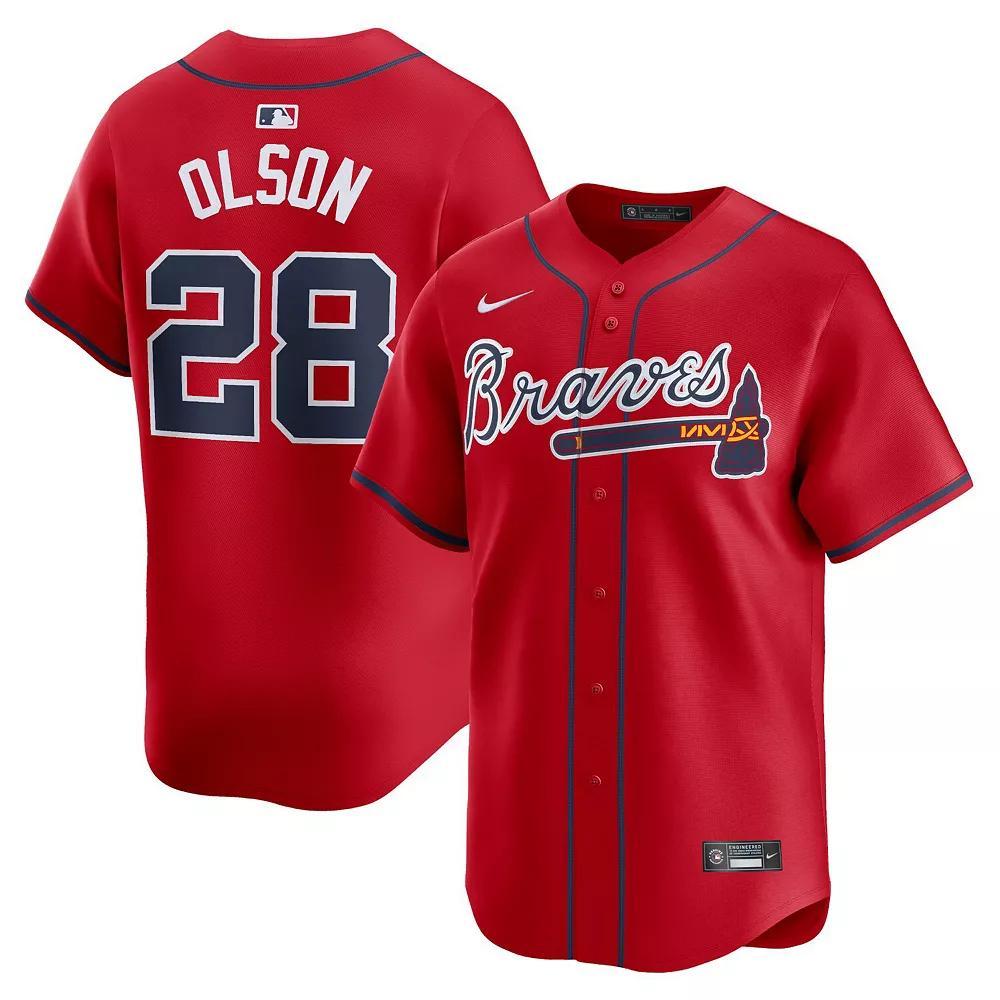 Men's Nike Matt Olson Red Atlanta Braves Alternate Limited Player Jersey, Size: Medium Product Image