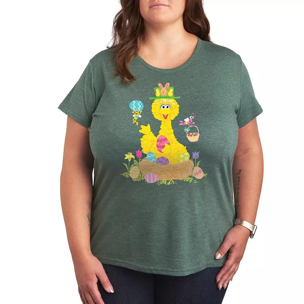 Disneys Minnie Mouse Plus Collage Graphic Tee, Womens Grey Royal Blue Product Image
